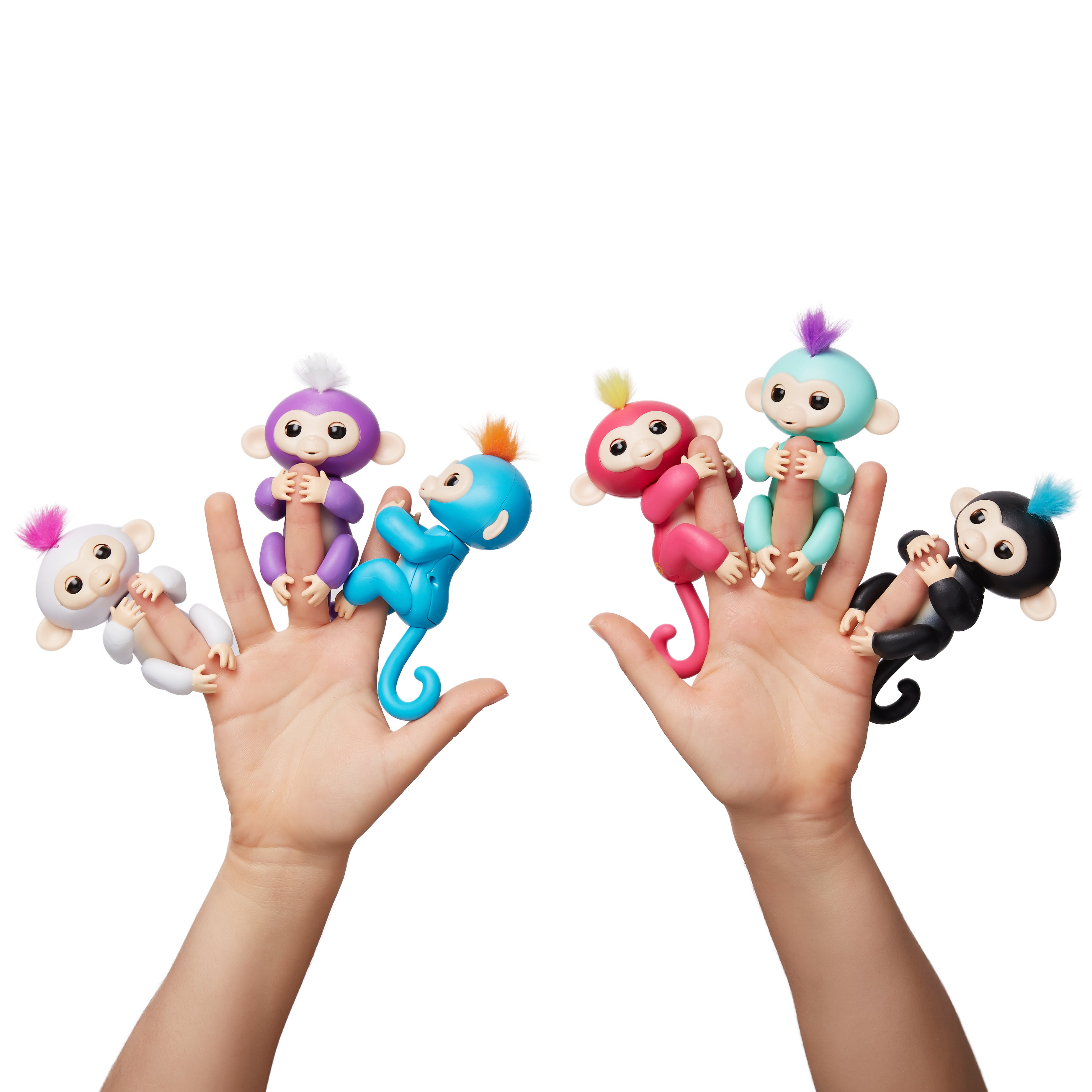 2PCS Fingerlings Monkey 6 colors Fingerling Interactive Baby Toy Monkeys Finger 
