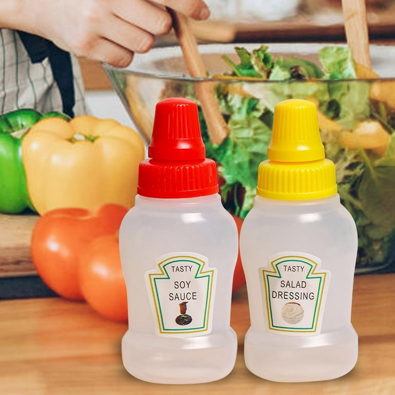 Mini Condiment Bottle Salad Dressing Ketchup Container - Temu