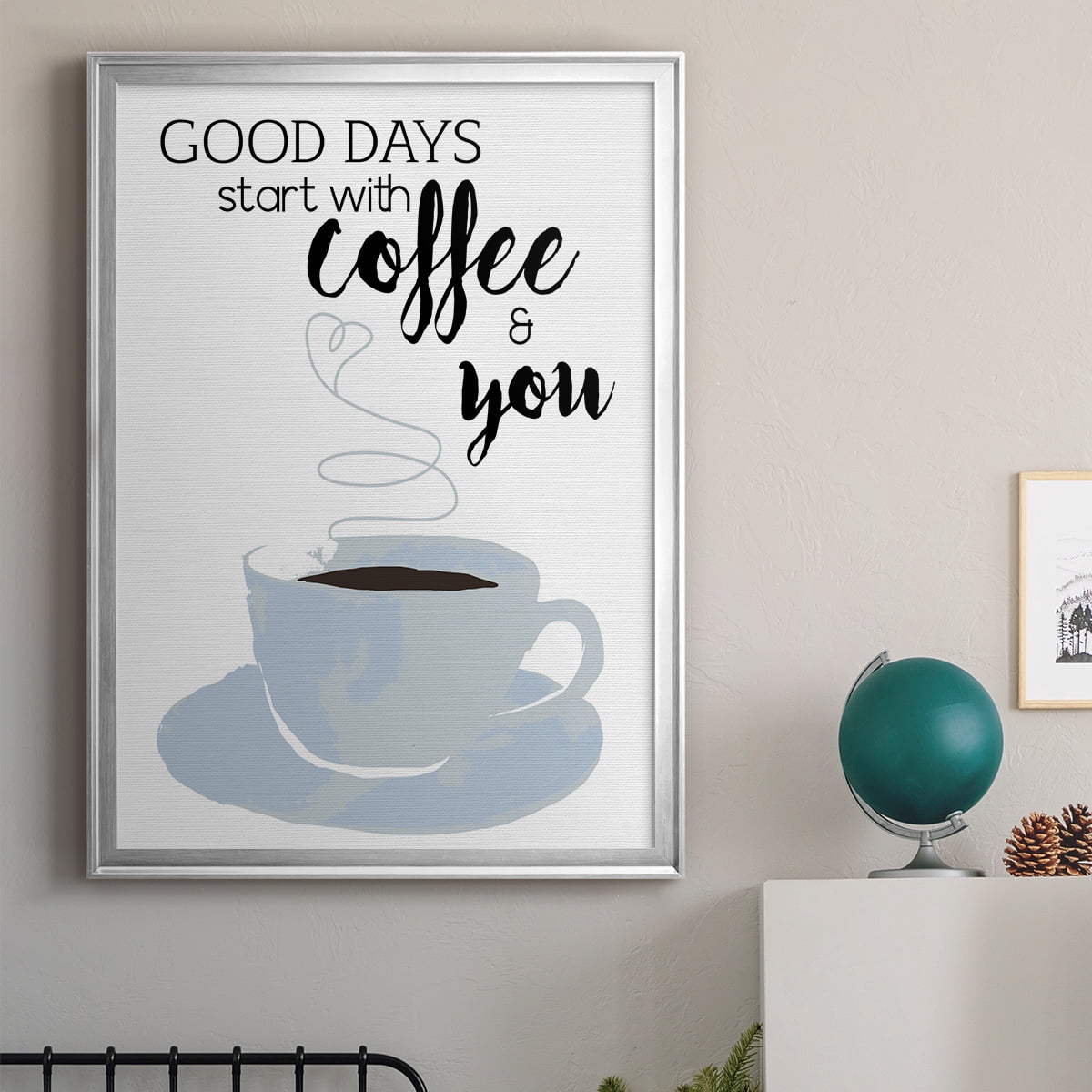 Start With Coffee & You Premium Framed Print - Ready to Hang
