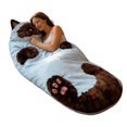 thumbnail image 1 of Adult Soft Sleeping Bag Plush Cat Envelope Sleeping Bag for Camping, 1 of 8