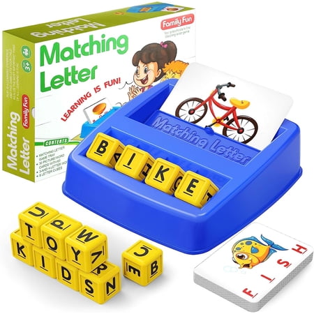 Educational Toys for 3-5 Year Old Boy Girl Gifts Matching Letter Learning Games Activities Ideal Christmas Birthday Gift for Toddler Kids Age 3 4 5 6 7 Year Olds Boys Girls