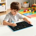 thumbnail image 6 of Teqhome One-Touch Erase & Lock LCD Writing Tablet for Kids, Reusable Doodle Board with Stylus, for Toddler Travel Home Learning (Blue_16in), 6 of 14