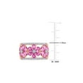thumbnail image 3 of 3.92 Carat (Ctw) Pink and White Sapphire Flower Band Ring in 14K Rose Pink Gold, 3 of 6