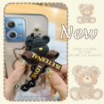 thumbnail image 4 of LYM-Phone Case For MOTO G Stylus 4G 2023, Waterproof phone case protective case Skin-friendly feel cute Bear bracelet Simplicity Anti-knock Black pearl pendant silicone Cartoon soft case, 4 of 9