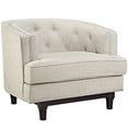 thumbnail image 2 of Modway Coast Upholstered Fabric Contemporary Modern Two Armchair Set in Beige, 2 of 5