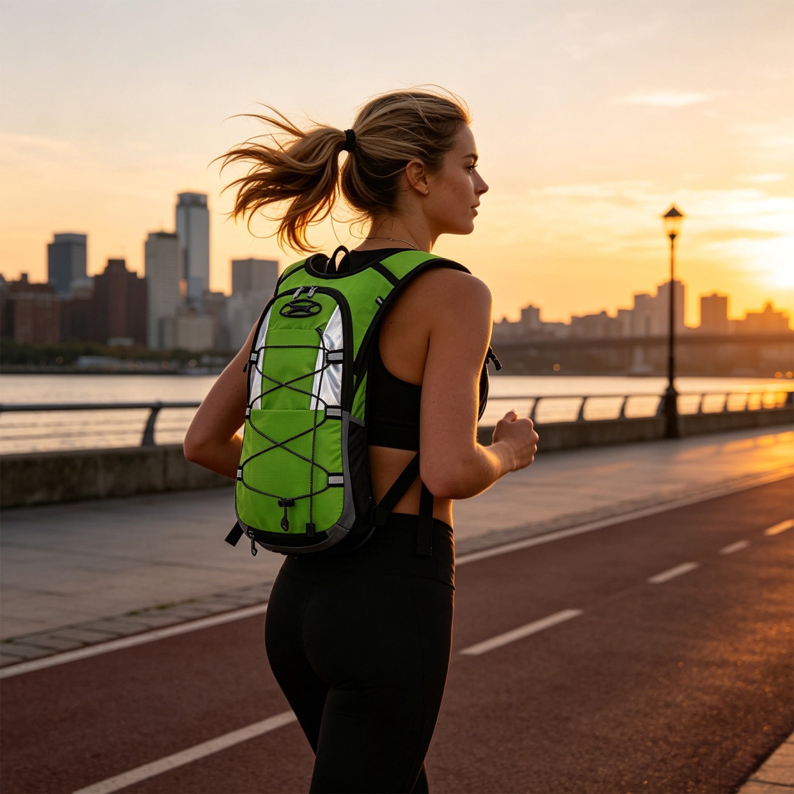 LWVITH Lightweight Hydration Backpack with 2L Water Bladder, Reflective Strip Running Hiking Daypack for Men Women, Cycling Vest Bag, Outdoor Sports Gear for Marathon Biking Trail, Travel Camping