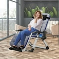 thumbnail image 3 of ABORON Zero Gravity Chair Oversized XXL, Premium Lawn Recliner Folding Portable Chaise Lounge with Detachable Cushion, Headrest and Cup Holder, Reclining Patio Lounger Chair, 3 of 11