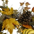 thumbnail image 5 of Northlight Sunflower, Pumpkin, Foliage and Pine Cone Fall Harvest Wreath - 24 inch, Unlit, 5 of 5