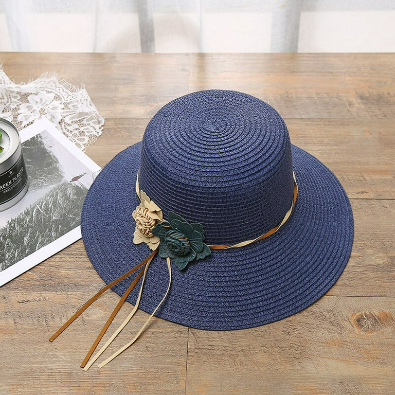 PIKADINGNIS New Women Sun Hats for Wide Brim Straw Beach Side Cap Floppy  Female Straw Hat Lace Solid Fringe Straw Hat Summer Hat Chapeu 