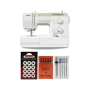 Janome Sewist 725s 23 Stitches Free Arm Built-In Needle Threader Sewing Machine Bundle with Needles and Plastic Bobbins (23 Items)