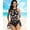 Black Flower, variant on Women's One Piece Swimdress Skirted Swimsuit Flower Printing Long Torso Tummy Control Bathing Suit