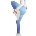 thumbnail image 4 of COEQINE Blue Gradient Girls Yoga Leggings High Waist Sport Pants Buttery Soft Stretch Running Leggings, for 4-5 Years Kids Girls, 4 of 7