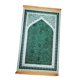 thumbnail image 4 of Alfombra de oración musulmana suave Exquisita borla rectangular bordada Alfombra de oración Alfombra de oración de terciopelo para Eid Balcón unisex verde Sunnimix Alfombra de rezo, 4 of 8