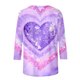 thumbnail image 5 of Xuyuer Valentine's Day 3/4 Sleeve Tee - Ladies' 3/4 Sleeve Printed T-Shirt for Romantic Date Nights, Love-Themed Photo Shoots, Unique Heart Pattern Statement Wear & Couples' Matching Style, 5 of 6