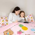 thumbnail image 5 of Manfei Lovely Capybara 7-Piece Twin Bedding,Kawaii Pineapples Bedding Comforter Set,Pink,Pink Reversible, 5 of 7