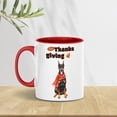 thumbnail image 4 of Happy Thanksgiving Doberman Pinscher with Turkey Pumpkins Autumn Vibes 11oz Accent Two-tone Mug Doberman Dog Lover Gifts Coffee Tea Cup - 12018, 4 of 5