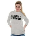 thumbnail image 4 of Feminist Trigger Equality Movement Women Plus Size Long Sleeve Graphic Tee Brisco Brands 2X, 4 of 5