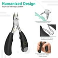 thumbnail image 4 of BreaDeep 6PCS Podiatrist Toenail Clippers, Professional Thick Toenail Clippers for Thick & Ingrown Nails, Wide Jaw Opening Nail Clippers Set Toenail Clippers for Ingrown Manicure, Pedicure (Black), 4 of 6