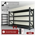 thumbnail image 4 of 5000LBS Storage Shelves,71" W Garage Shelving Heavy Duty Metal Adjustable Garage Shelves, Shelving Units Industrial Shelving for Warehouse,71" W x 24" D x 69" H,Black 71"Wx24"Dx69"H, 4 of 8