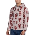 thumbnail image 3 of Sikiie Red Lobster With Claws Men's Hoodie, Essentials Hoodie, Sweatshirt, Pullover Hooded Sweatshirt for Men-XX-Large, 3 of 7