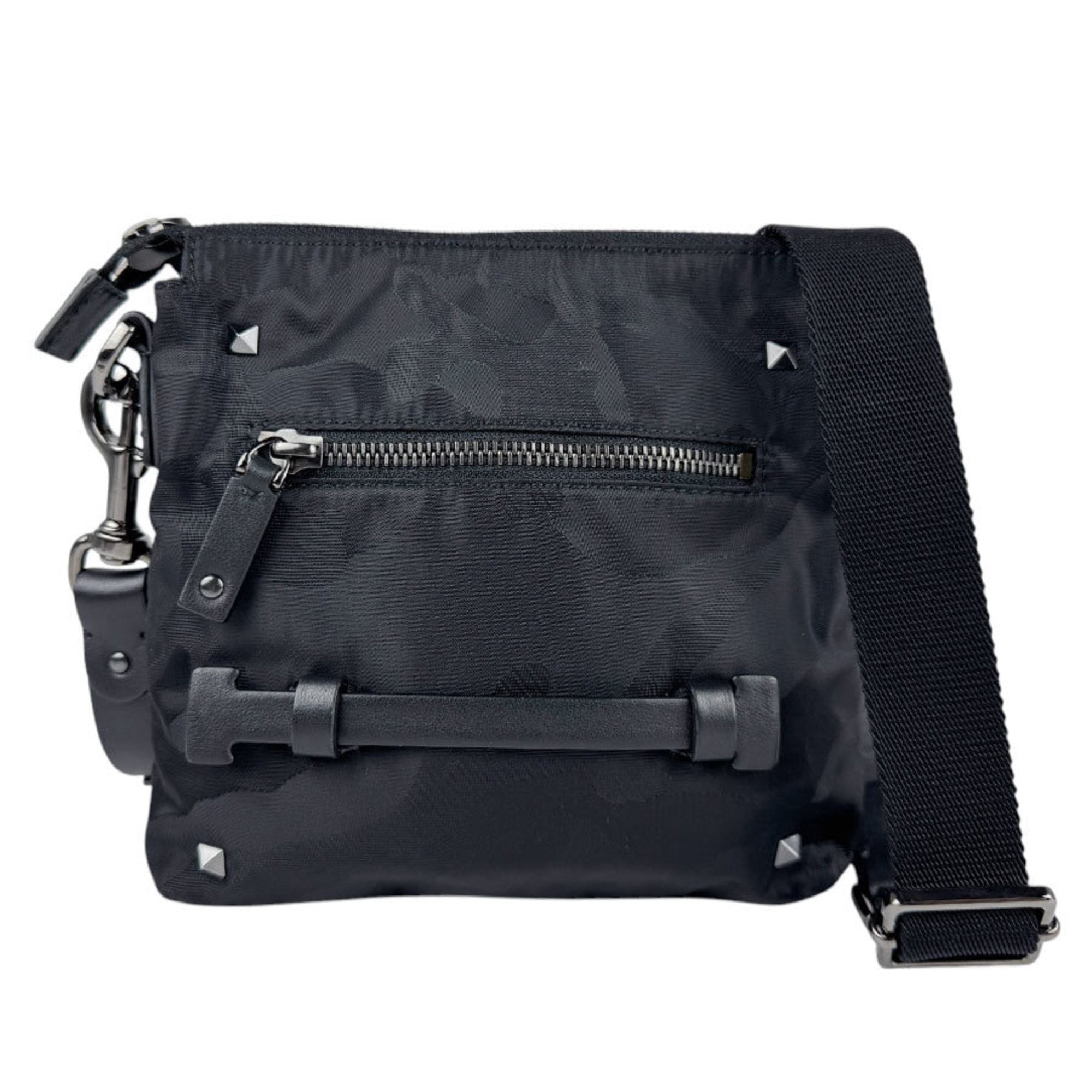 Pre-Owned Valentino Garavani Shoulder Bag Nylon Black Men's z3936 (Good)