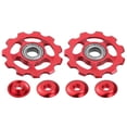 thumbnail image 1 of Polea de Desviador Trasero para Bicicleta 11T 2uds rojo Unique Bargains, 1 of 1