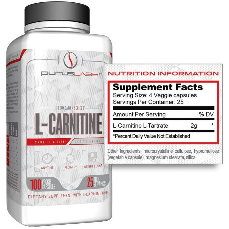 L-carnitine, 100 Veggie Capsules, 100 Veggie Capsules