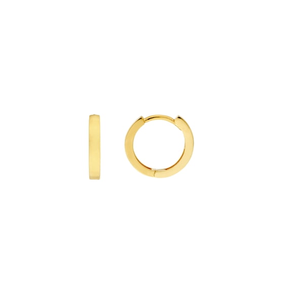 14k Yellow Gold 11mm Square Shape Earrings Stud Earring for Women