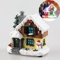 thumbnail image 6 of Christmas Resin Scene Village Houses Town with Warm White LED Light Battery Operate Christmas Ornamnet, 6 of 6
