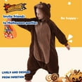 thumbnail image 2 of SWEETXIN Kids Bear Onesie Pajamas Plush Costume Cosplay Sleepwear for Girls Boys Jumpsuit 12Years, 2 of 7
