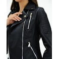 thumbnail image 4 of Chamara de vinipiel con cremallera Roman Fashion /Juvenil, 5478, (Negro) negro CH Roman Fashion CH-BOM-5478-NEGRO, 4 of 5