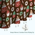 thumbnail image 6 of Brown Christmas Dessert Pattern Shower Curtain 36"x72" ,Bathroom Decorative Shower Curtains Set with 12 Hooks,Modern Waterproof Washable Shower Curtain, 6 of 6