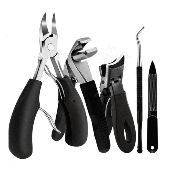 Ensemble de 5 Outils de Soin des Ongles – Coupe-Ongles et Outils de Toilettage en Acier Inoxydable, Organisateurs de Maquillage