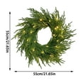 thumbnail image 3 of 22" Lighted Norfolk Pine Christmas Wreath – Thick & Soft Artificial Wreath with 50 LED Lights, 70 Pine Branches, Indoor & Outdoor Holiday Door, Wall, Window Home Décor, Xmas Decorations, 3 of 9
