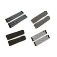 thumbnail image 1 of Nvzi 4 pares de guantes largos de invierno sin dedos, de punto, calentadores de brazos, guantes hasta el codo(negro, gris oscuro, rayas blancas y negras, rayas negras y grises), 1 of 4