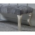 thumbnail image 4 of Dtwnek Velvet Upholstered Bench for Living Room, Bedroom, Gray, 4 of 5
