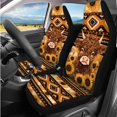 thumbnail image 2 of Yuyamidu Highland Cow Front Back Seat Cover Set of 14 Sunflower Steering Wheel Cover Seat Belt Pad Armrest Cover Pad Head Rest Covers Coasters Keychain, 2 of 7