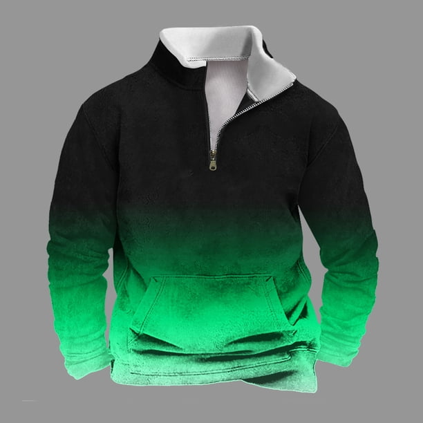 Sudadera sin capucha para hombre, informal, a la moda, con cuello alto, estampado de calaveras, cremallera, jersey de manga larga, blusa de poliéster para hombre