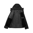 thumbnail image 5 of Little Donkey Andy Men's Warm Winter Softshell Jacket Windproof Mountain Ski Snow Coat with Removable Hood Black XXL, 5 of 7