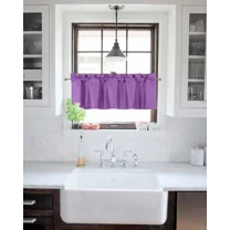 Blackout Window Valance 1PC Lined Foam Microfiber, Rod Pocket RS9