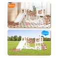 thumbnail image 3 of KORIMEFA 8 in 1 Toddler Slide, Kid Slide for Toddlers Age 1-3 with Ring Toss, Basketball Hoop, and Telescope, Indoor Outdoor Slide Toddler Playset Toddler Playground, 3 of 19