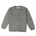 thumbnail image 5 of Splozh Girls' Cardigan Sweater Cute Buttons Cotton Long Sleeve Crewneck Sweater for Girls School Cardigan,Grey,7-8 Years, 5 of 5