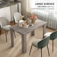 thumbnail image 4 of Light Grey Kitchen Dining Table for 4-6 | Wood Effect, Compact Design, Durable & Stylish | Perfect for Small Spaces & Family Gatherings, 47" x 27", 4 of 7