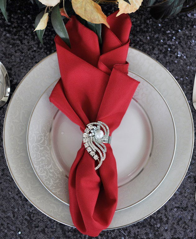 Polyester Napkins for Wedding Table Cloth Linen Dinner Napkin Decor 40pcs 