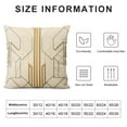 thumbnail image 5 of WERPE  Luxury White Gold Plaid Geometric Lines Cushion Case Luxury Modern Square Throw Pillow Cover Decorative Pillow for Couch Living Room Bedroom Car, 5 of 5