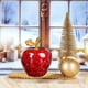 thumbnail image 5 of Manzana de cristal de Navidad, roja, Manzanas de cristal de Navidad regalos románticos para ella decoración de manzanas ornamentales, 5 of 6