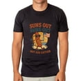 thumbnail image 2 of Fourth Of July Men's Suns Out Buns Out Hot Dog Edition 4th Of July BBQ Novelty Funny T-Shirt, 2 of 5