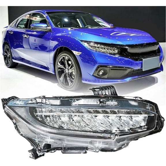 LABLT Headlights Replacement for 2016 2017 2018 2019 Honda Civic Headlight Right Side (Passenger Side)