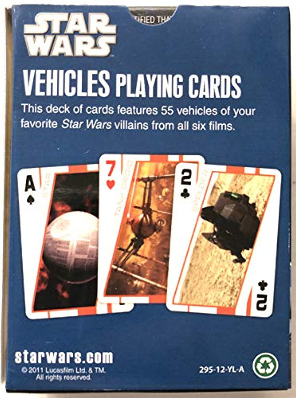 DISNEY STAR WARS MULTIPLE CHARACTERS VILLAINS PLAYING CARDS CARTAMUNDI 2011 