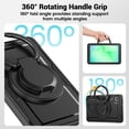 thumbnail image 5 of XYX Case for Samsung Galaxy Tab A11/ Tab A9 8.7 Inch 2025/2023 with Rotating Stand, Shoulder Strap, 2in1 Shockproof Cover, Black, 5 of 7